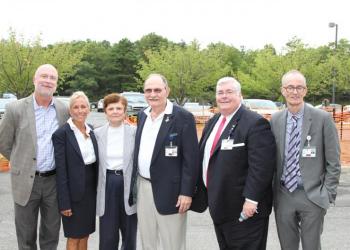 Dave and Michelle Knapp, Rose Marie Laddick, Trustee Walter Laddick, BMHMC President and CEO Richard T. Margulis and BMHMC VP and Chief Development Officer Steve Donado