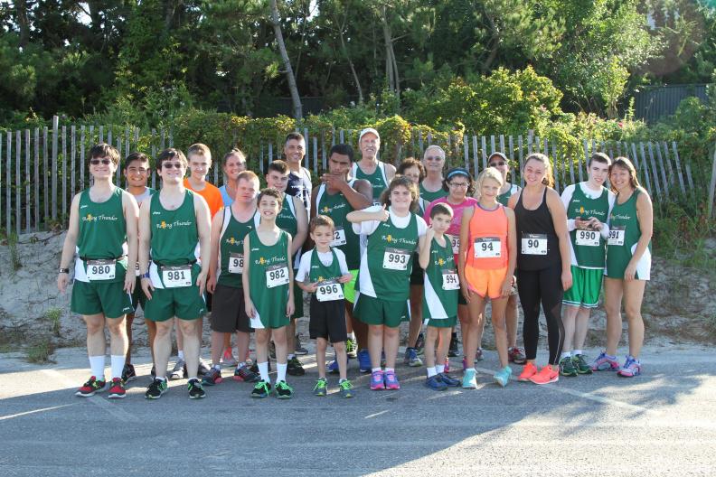 Annual participants Rolling Thunder pose before the race