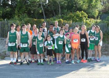 Annual participants Rolling Thunder pose before the race