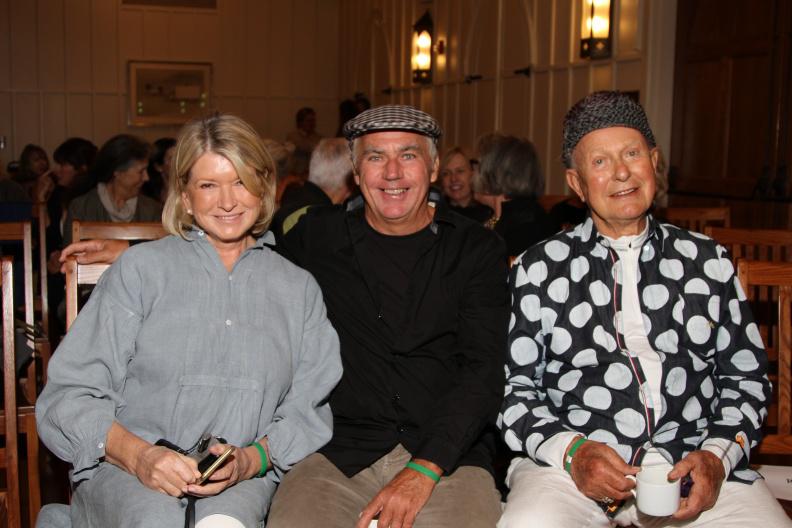 Martha Stewart, Peter Olsen, LongHouse Reserve founder Jack Lenor Larsen