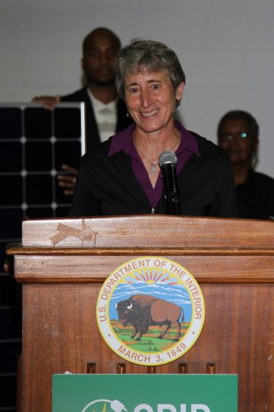 United States Department of the Interior Secretary Sally Jewell at Shinnecock Reservation Community Center