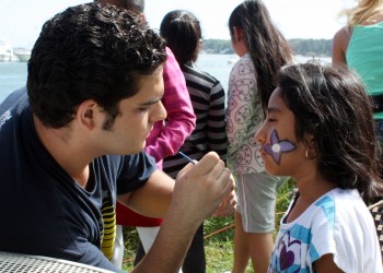 Face painting at last year's Hampton Bays Family Fun Day and Duckie Race.