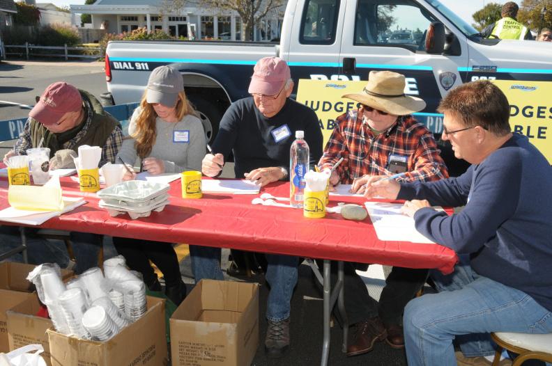 The chowder judges were hard at work