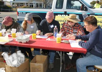 The chowder judges were hard at work