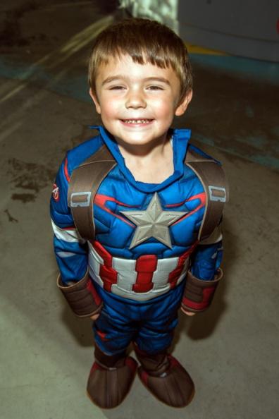 4-year-old J..J. Hillen in his Captain America costume ready for some tricks and treats.