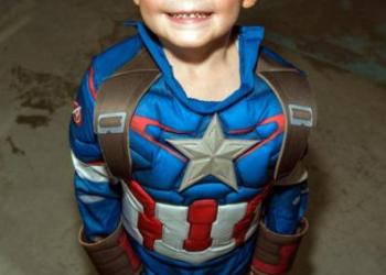 4-year-old J..J. Hillen in his Captain America costume ready for some tricks and treats.
