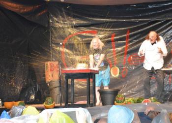 Gallagher takes a whack with the  Sledge-o-Matic