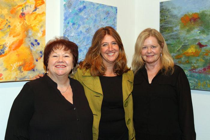 Featured artist Anna Franklin, The White Room Gallery curator Andrea McCafferty, Sally Breen