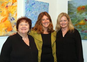 Featured artist Anna Franklin, The White Room Gallery curator Andrea McCafferty, Sally Breen