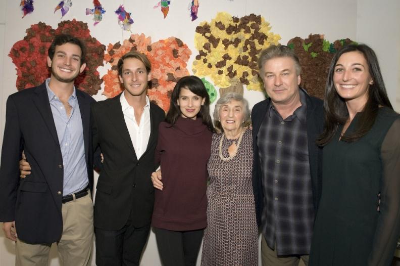 J.T. and Derrick Whitmore, Hilaria Baldwin, Eleanor Whitmore, Alec Baldwin and Mariah Whitmore.