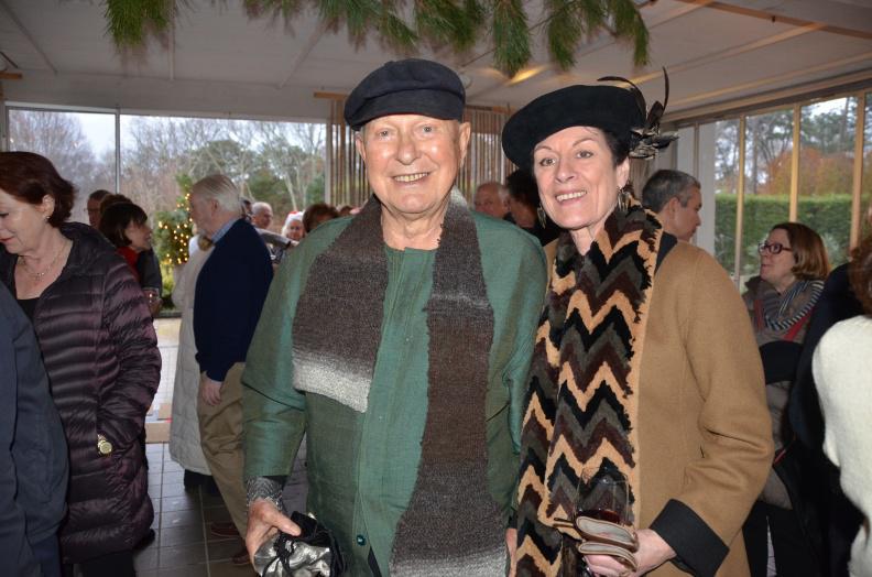 LongHouse Reserve founder  Jack Lenor Larsen and President Dianne B