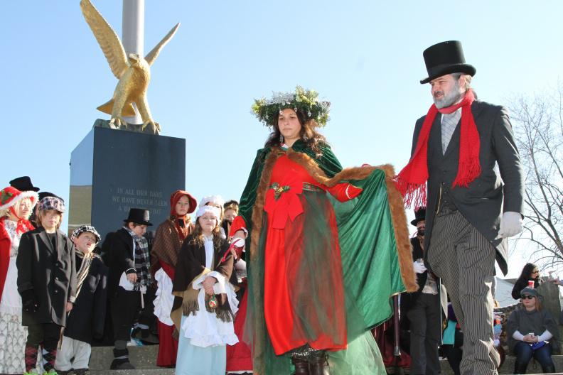 Dickens' street characters performed for the crowd