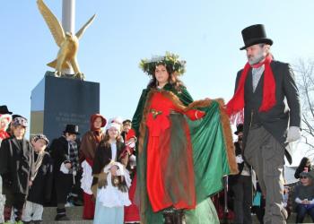 Dickens' street characters performed for the crowd
