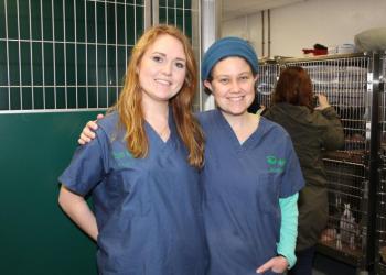 Lauren Steele and Jenny Zahler provide quality care to rescued animals

