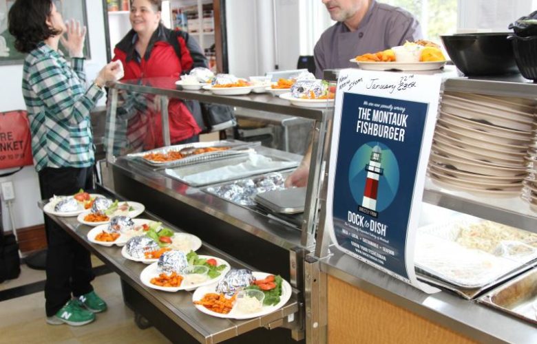 Bridgehampton School District's Chef Dan prepared a nutritious lunch for Fishburger Friday