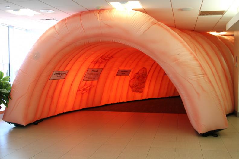 Our tour begins! The Giant Colon is making its way around the United States to raise awareness and educate others as they stress the importance screening, early detection, prevention and treatment.