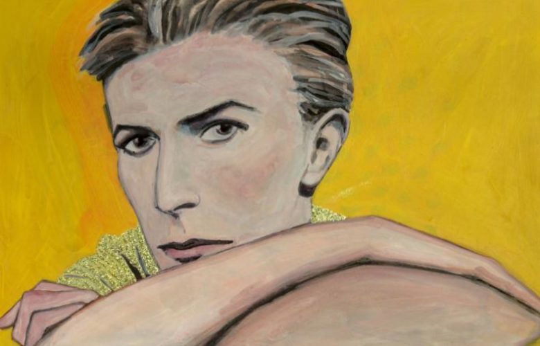 An engaging glance over the arm of the recently departed David Bowie, by artist Valerie Suter.