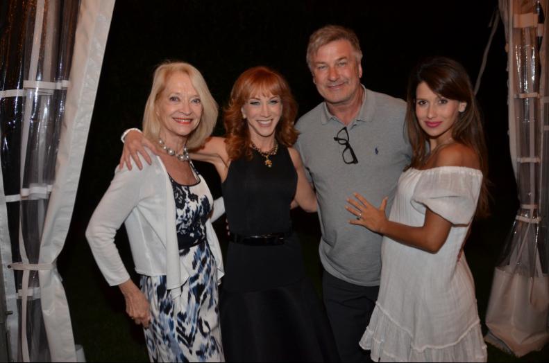 Executive Director Guild Hall Ruth Appelhof, Kathy Griffin, Alec Baldwin, Hilaria Baldwin