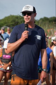 Lars Svanberg of Main Beach Surf + Sport was one of the sponsors who supplied the boards for the the Paddle for Pink Fundraiser that took place at Havens Beach in Sag Harbor.
