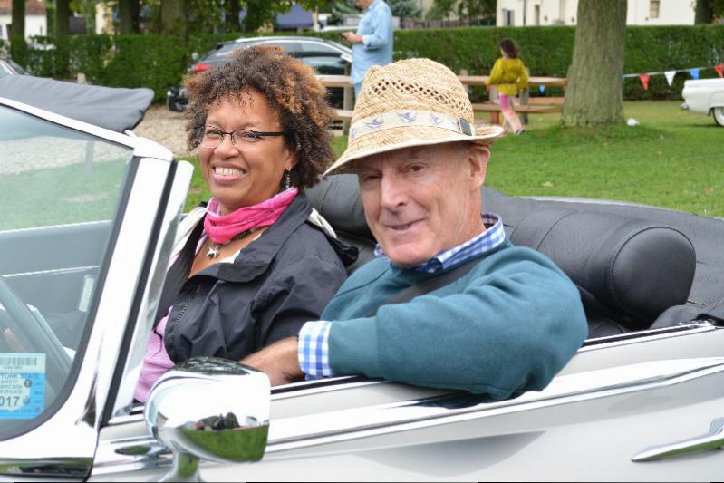 Kevin Tierney and Gail Comes in a 1973 Jaguar E-Type at the Bridgehampton Road Rally