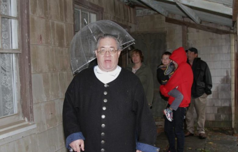 Mr. Slate, played by Phil Reichert, greeted guests at the start of the tour
