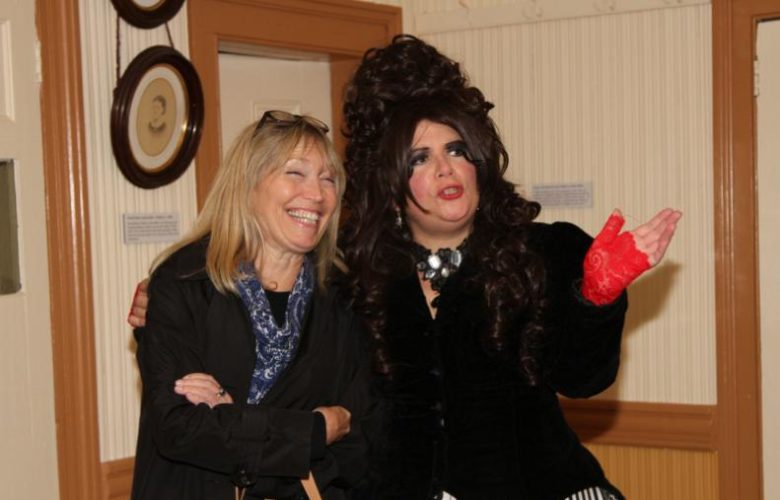 Madam Zoloft (on right), telling the future of one of the audience members