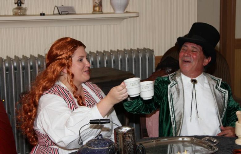 Rebekah White as Katie with Richard Gardini as Professor Clark Stanley
