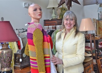Wendy Peterson (Manager ARF Thrift & Treasure Shop) Making Sure Everything and Everyone Looks Perfect .
