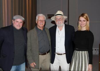 The night's readers: Matthew McGevna, Richard Weissman, Dan Rattiner, Giulia Mascali