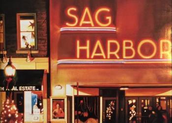 Dan's Papers cover artist Curt Hoppe dug up this beautiful December 24, 1999 cover featuring Sag Harbor Cinema at Christmastime