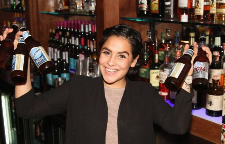 Bartender at Bay Street Stephany Paredes was serving Blue Moon and Coors Light beer all night long