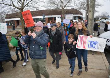 Men, women and children of both genders marched on Saturday