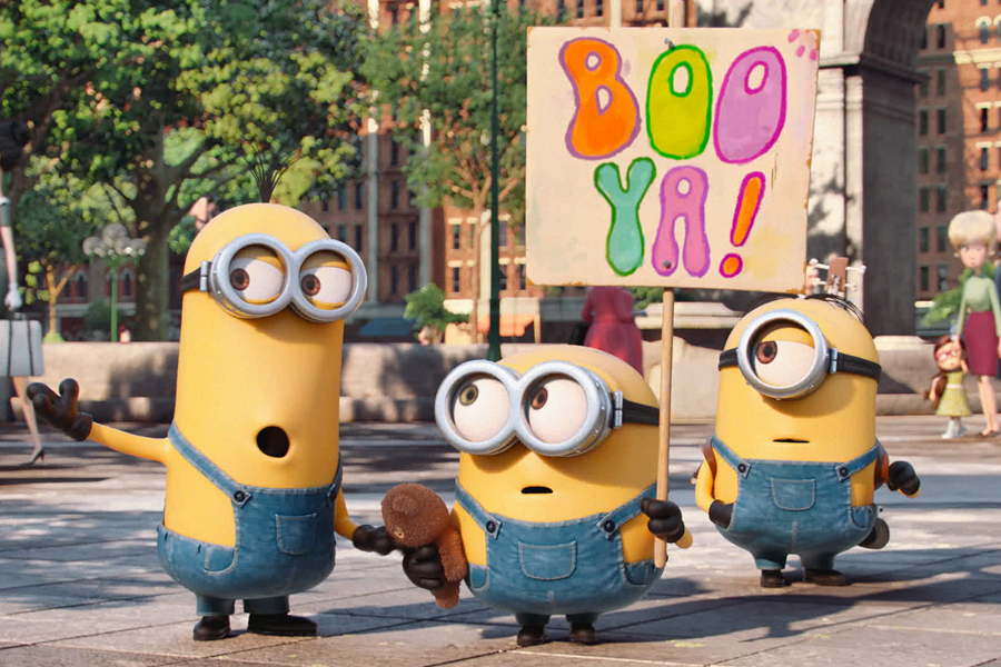 KEVIN, BOB and STUART are on a mission in Minions, Universal Pictures and Illumination Entertainmen's comedy adventure in which the Minions try to save all Minionkind from annihilation.