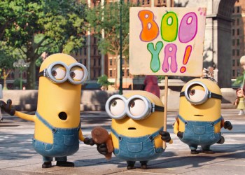 KEVIN, BOB and STUART are on a mission in Minions, Universal Pictures and Illumination Entertainmen's comedy adventure in which the Minions try to save all Minionkind from annihilation.