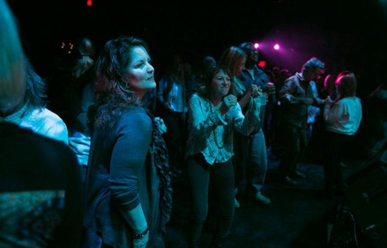 The crowd enjoys good music