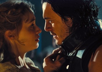 Mirena (SARAH GADON) attempts to reason with husband Vlad (LUKE EVANS) in 