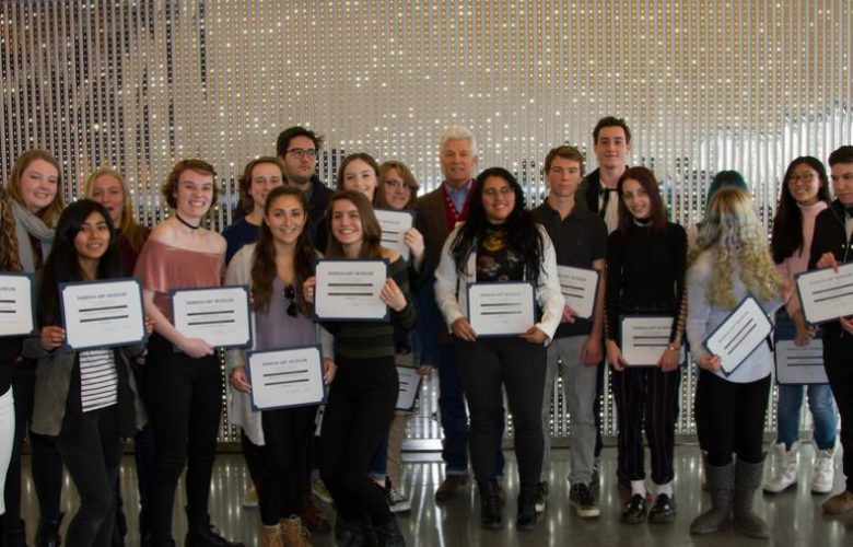Group shot of the 2017 award winners with Neill Slaughter