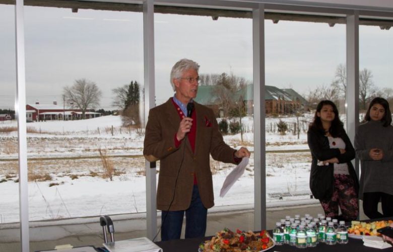 Artist and professor Neill Slaughter presented awards to those deserving of recognition for exceptional artwork