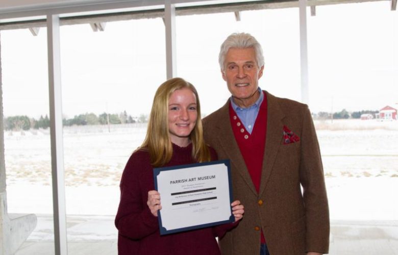 2017 Student Exhibition Award of Excellence recipient, Lily of East Hampton HS with Neill Slaughter