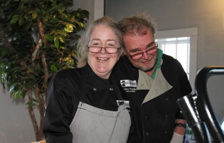 Dee Muma of North Quarter Farm and Dark Horse Restaurant Executive Chef Jeffrey Trujillio