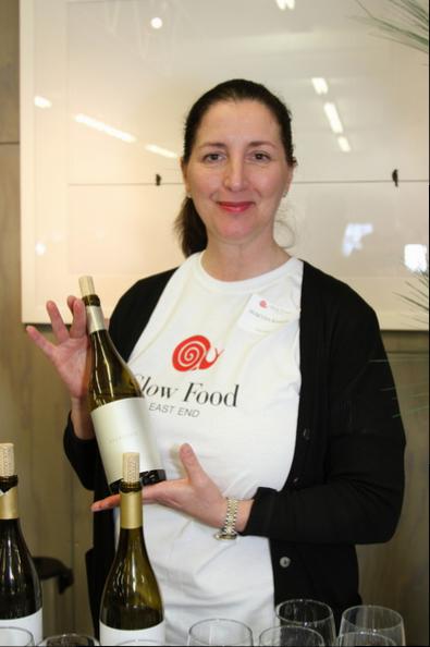 Volunteer Martha Kennelly served Channing Daughters wines
