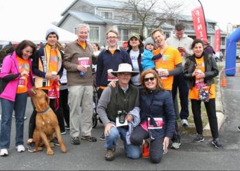 Katy's parents Jim Stewart and Brigid Collins Stewart (front row) with the team from CMEE