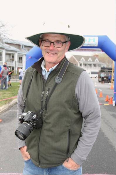 Jim Stewart welcomed all as they entered the race area