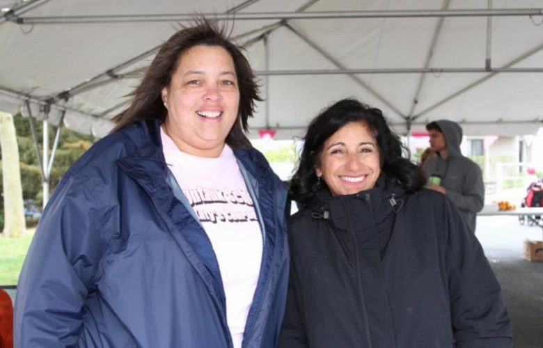 Volunteers Jennifer Walker and Lisa Benincasa