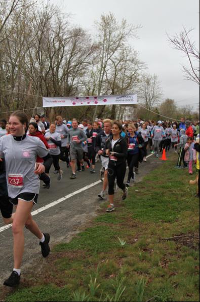 Runners taking off from the starting line