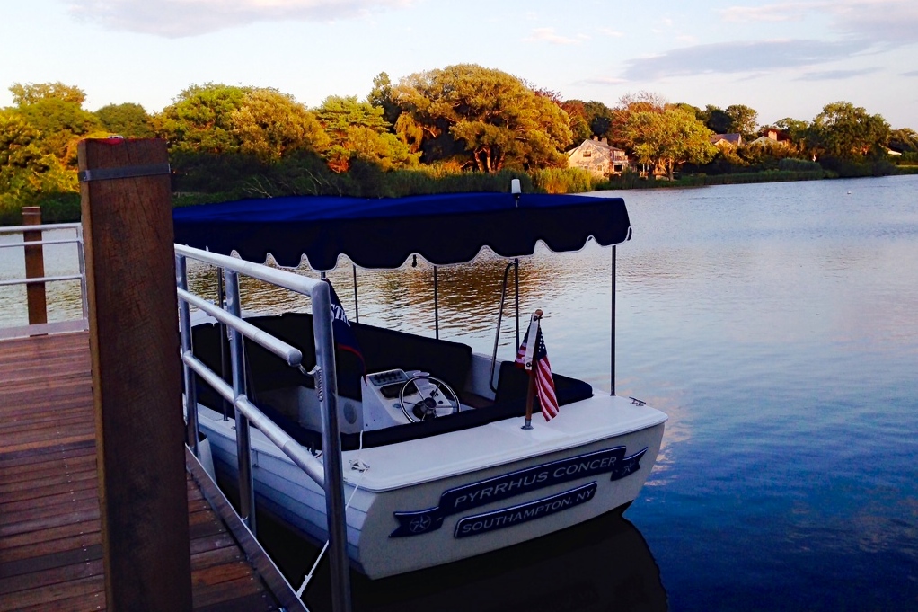 The Pyrrhus Concer docked in Lake Agawam.