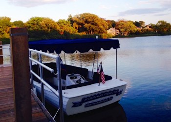 The Pyrrhus Concer docked in Lake Agawam.