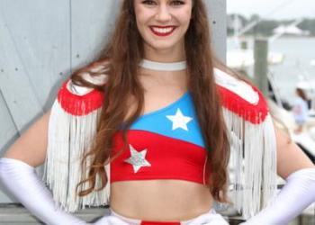 Alora-Rose Morgan decked out in red, white and blue for the festivities
