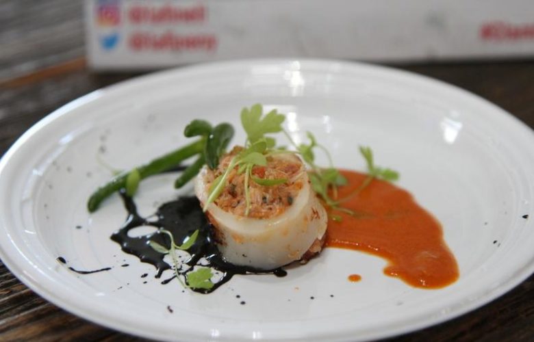MMEInk, Peekytoe crab stuffed calamari