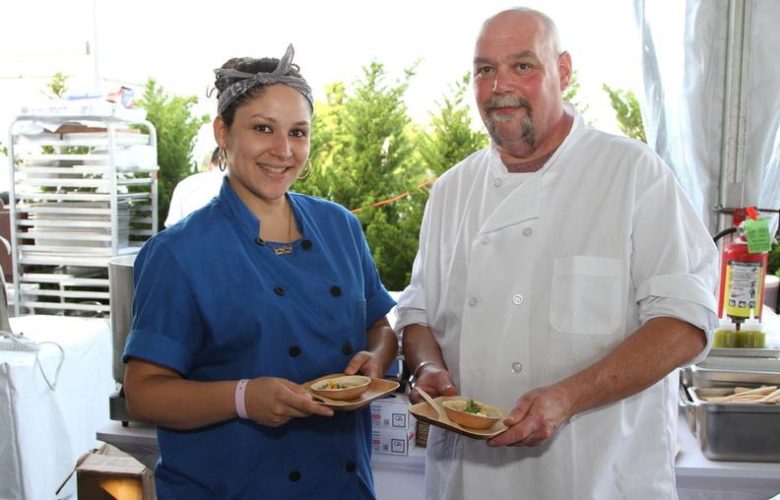 Karimar Rodriguez and Chef Mike Berkman with Montauk Yacht Club